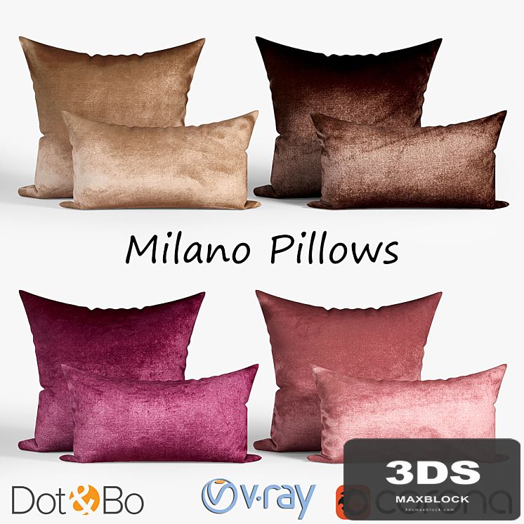 Decorative pillows Dot and bo Milano. set 038