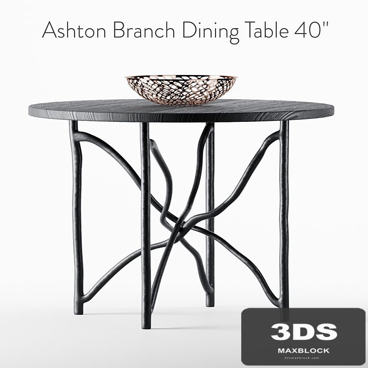 Ashton Branch Dining Table 40 "Black