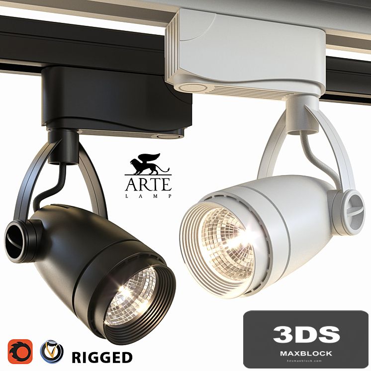 Arte Lamp Track Lights A5910PL-1 Black and White