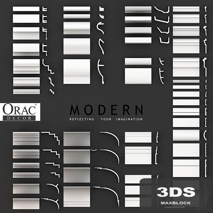 Collection of moldings, cornices and skirting boards Orac Decor, Modern (51 profile)