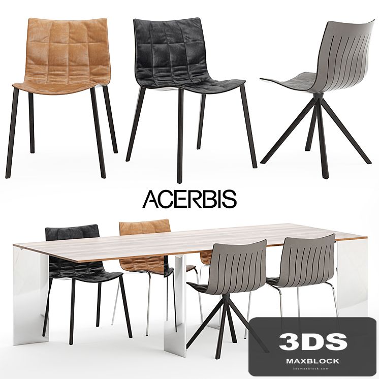 Acerbis Airy chair | Axis table