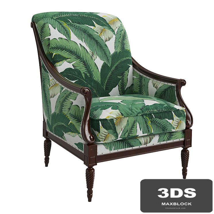 Harwood Accent Chair, Palm Leaf