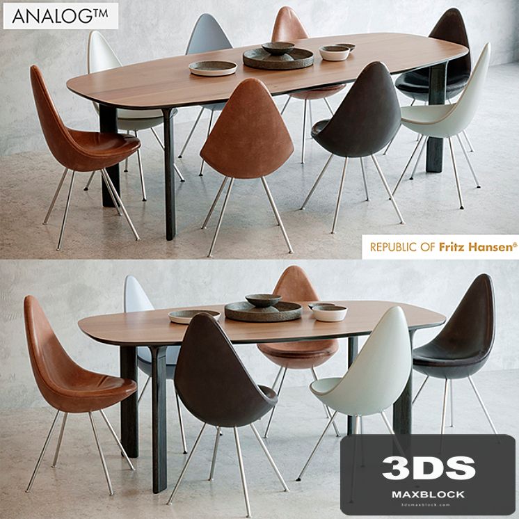 Analog table, Drop chair