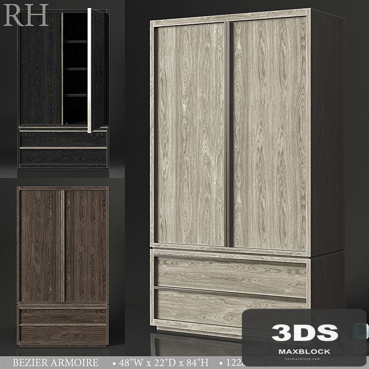 RH BEZIER ARMOIRE