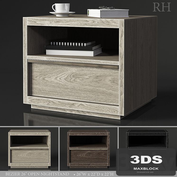 BEZIER 26in OPEN NIGHTSTAND