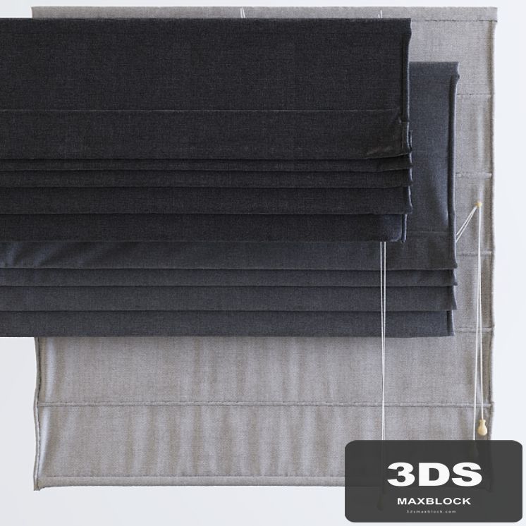 Roman blinds wide