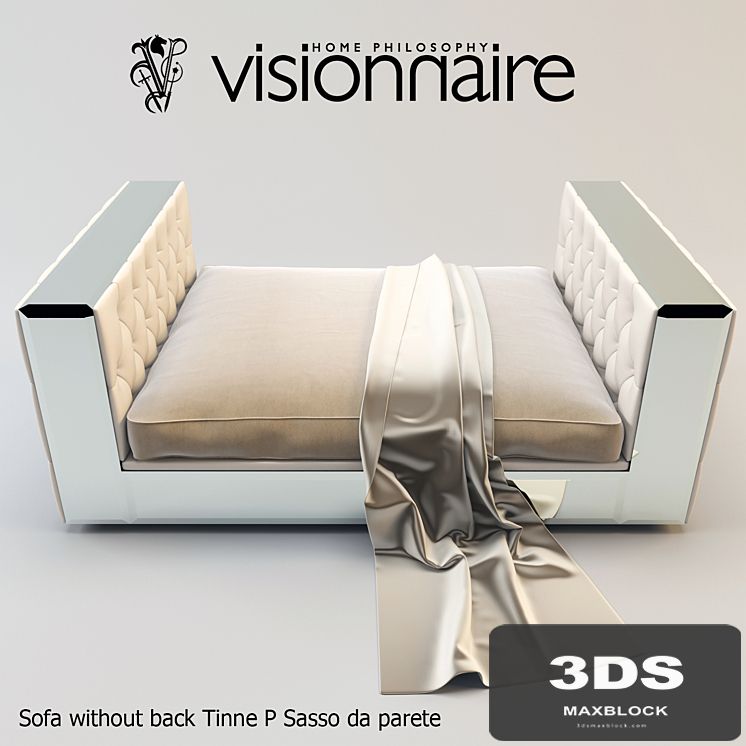 Sofa without back Tinne P Sasso da parete