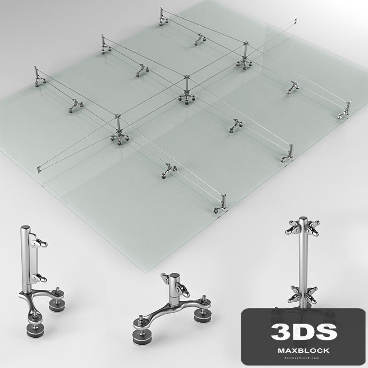 Spider system of glazing of facades