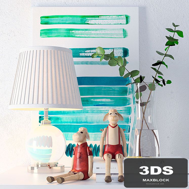 Lamp Eichholtz Octavia, paintings Jan Ombre and decor
