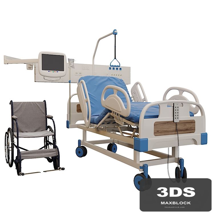 Medical bed and Wheelchair