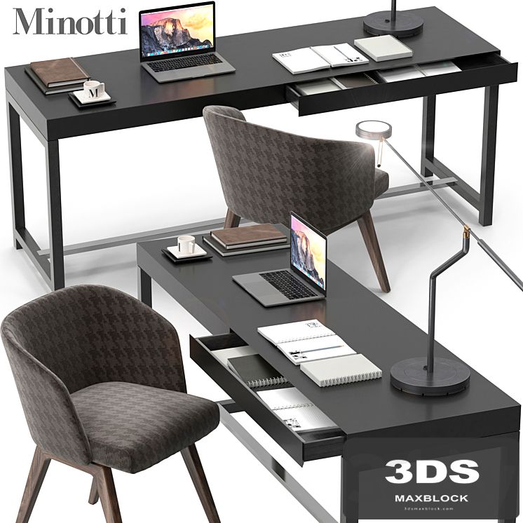 Minotti Fulton desk set