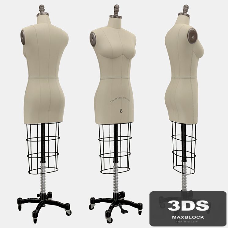 Professional Dress Form With Collapsible Shoulders Size 6