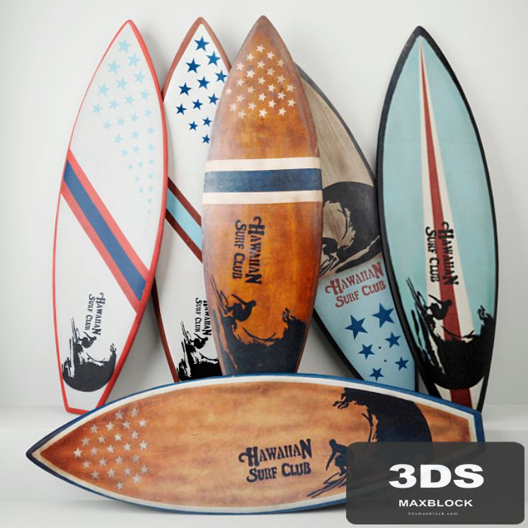 Vintage Wooden Surfboards / Jeffan