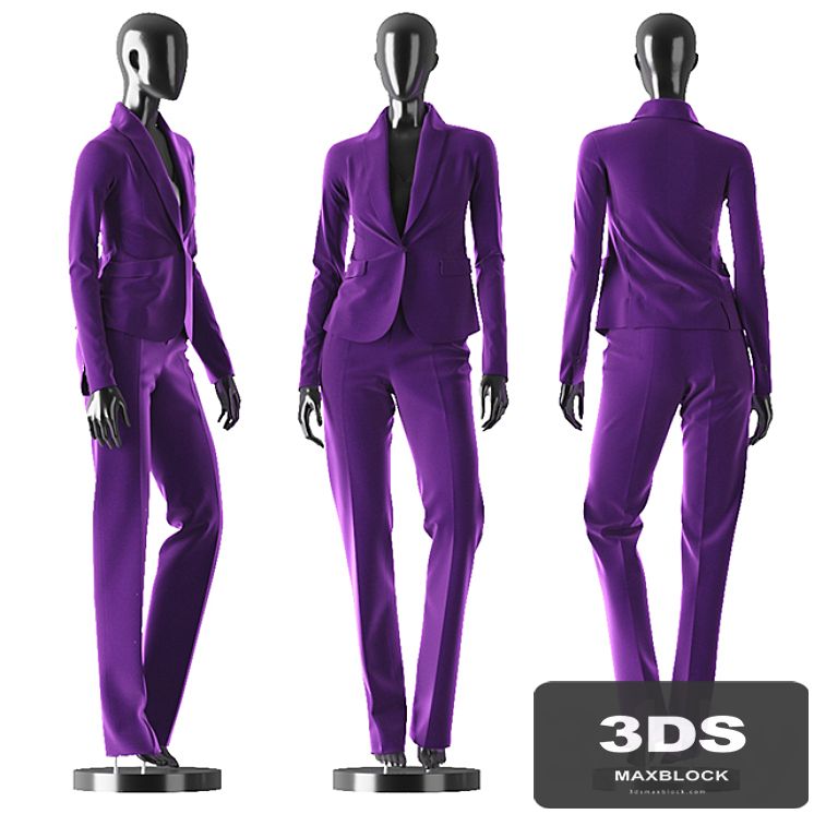 Woman Purple Suit
