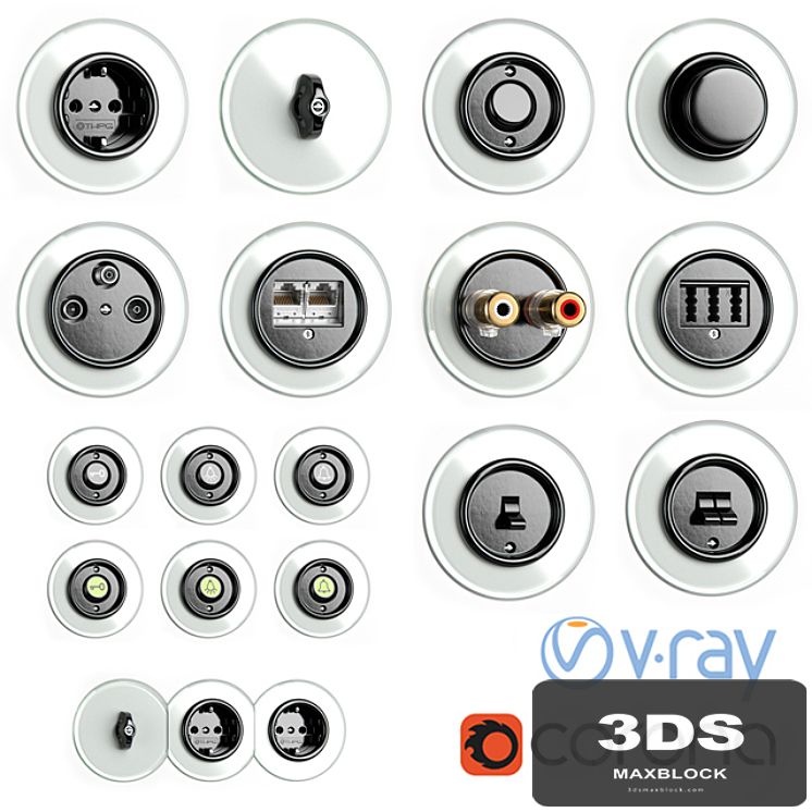 Switches and sockets THPG Bakelite Glass Covering