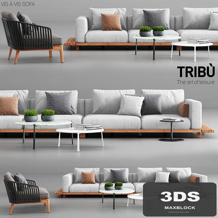 Tribu Vis a Vis Sofa and Mood Club Chair
