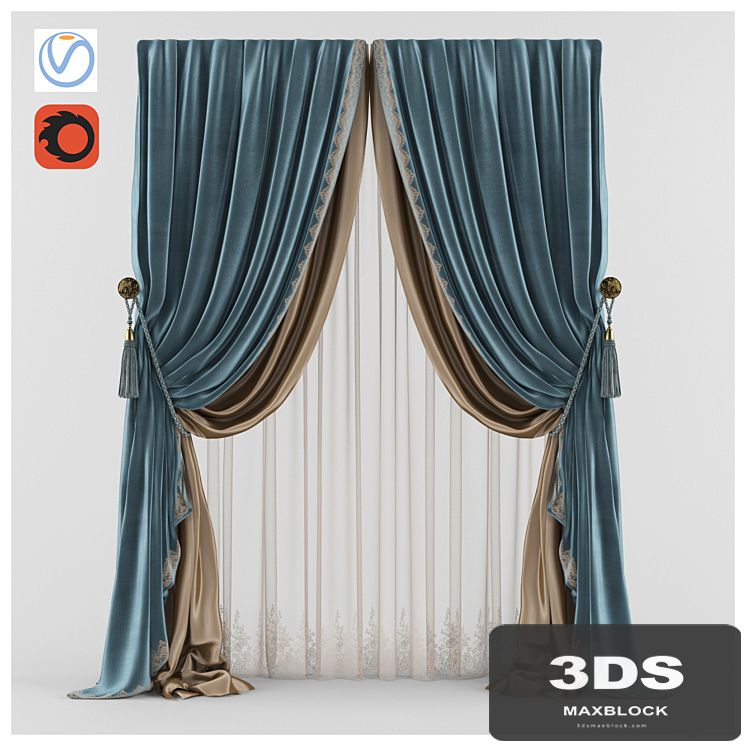 The curtain 3 blue