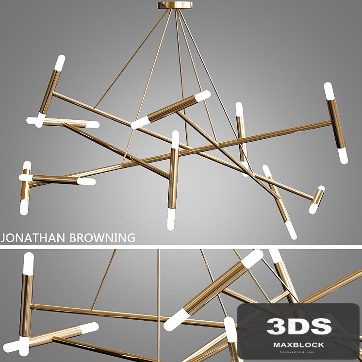 Le Pentagone Chandelier by Jonathan Browning