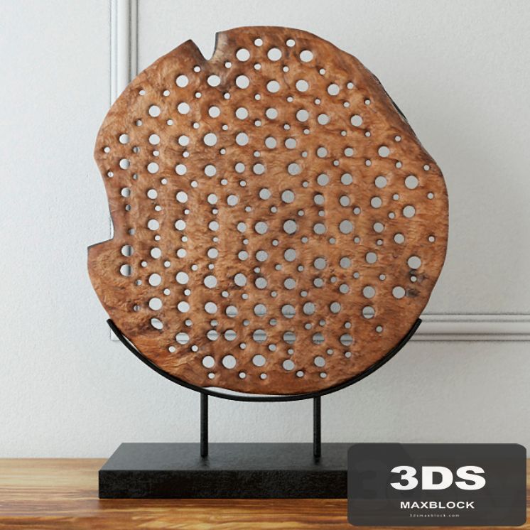 Natura Wooden Carving Deco on Stand / Jeffan