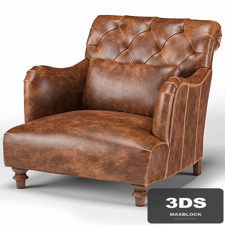 Cisco Brothers Acacia British Industrial Rustic Accent Chair