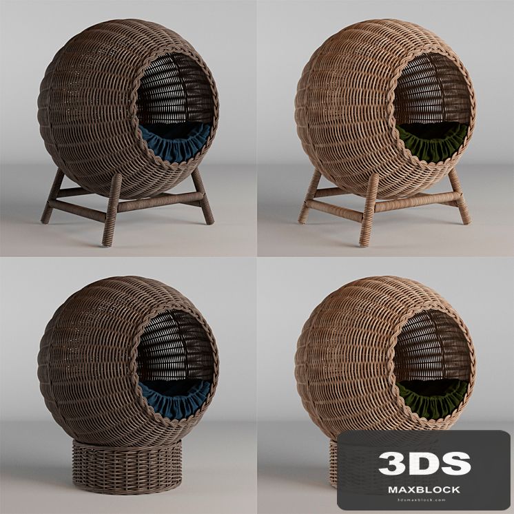 Wicker baskets for pets
