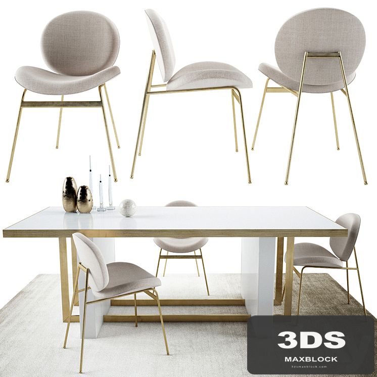 Jane Dinning Chair and Whitney Dining Table by West elm Collection