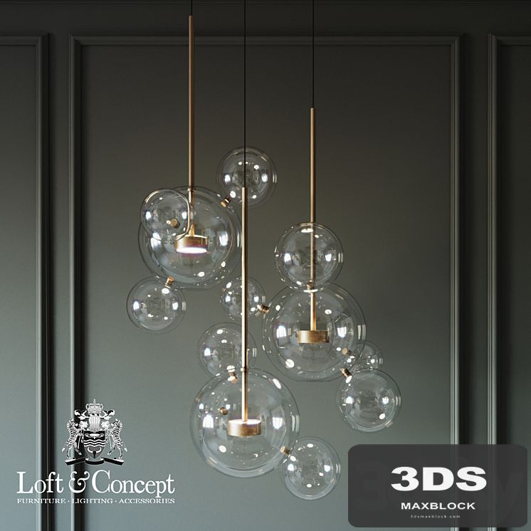 Suspension lamps giopato & coombes bolle bls 14c chandelier