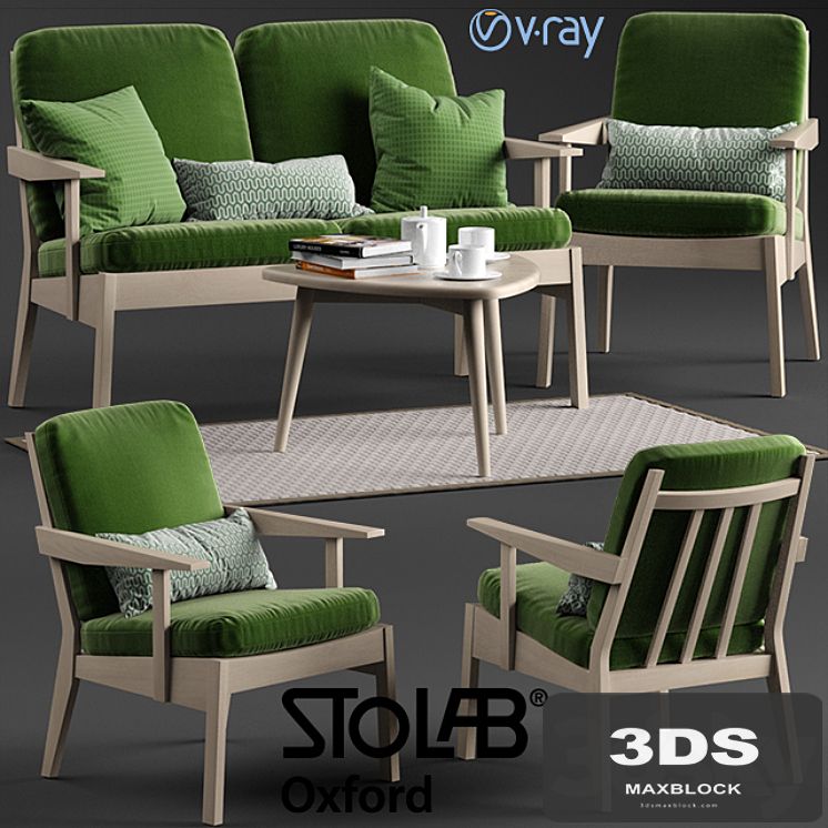 Stolab Oxford chair and sofa, Yngve table