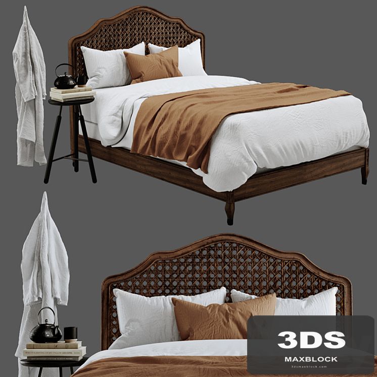 RH Lorraine Caned Bed