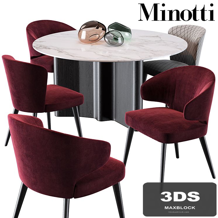 Minotti Aston Dining Chair Lou Dining Table