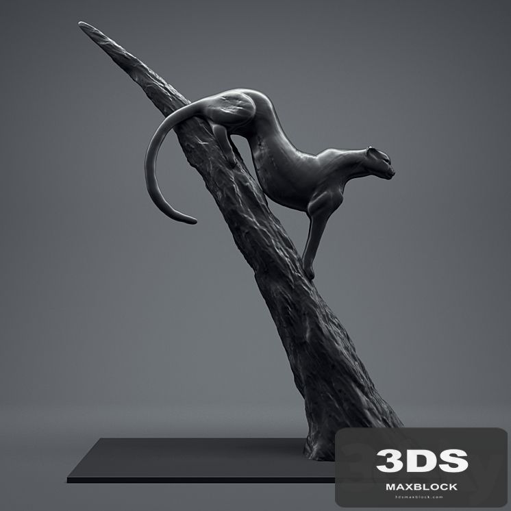 A figurine of a cheetah.