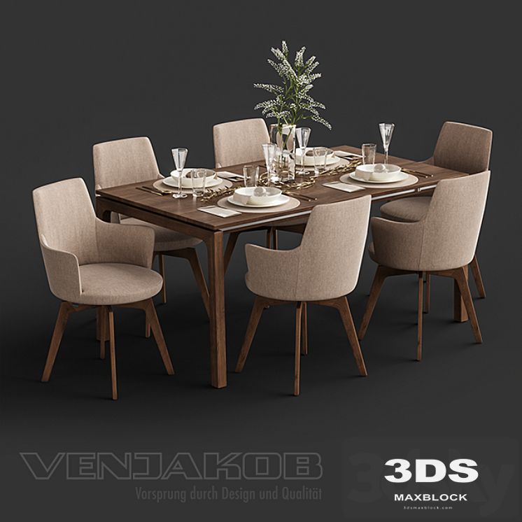 Venjakob Alexia Chair with Dining Table ET388