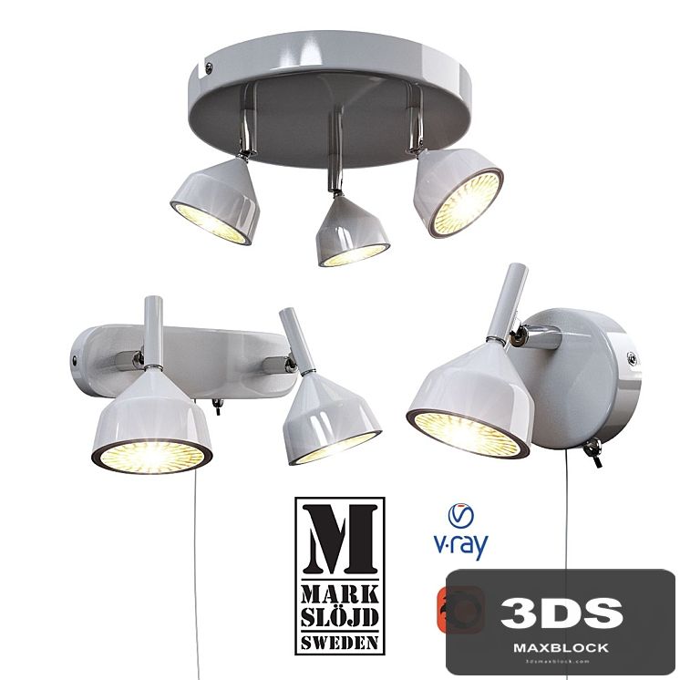 Model BELL, wall and ceiling light from MARKSLOJD, Sweden.