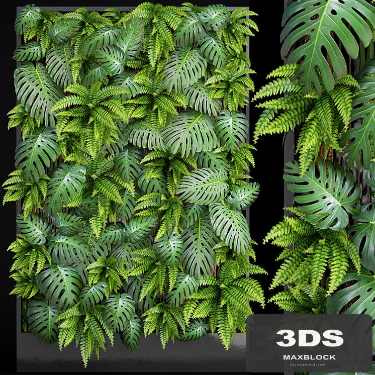 Fytowall 1. Vertical garden, phytowall, phytomodl, landscaping, green picture, bush, wall decor, branches, monstera, fern, eco, eco decor, loft