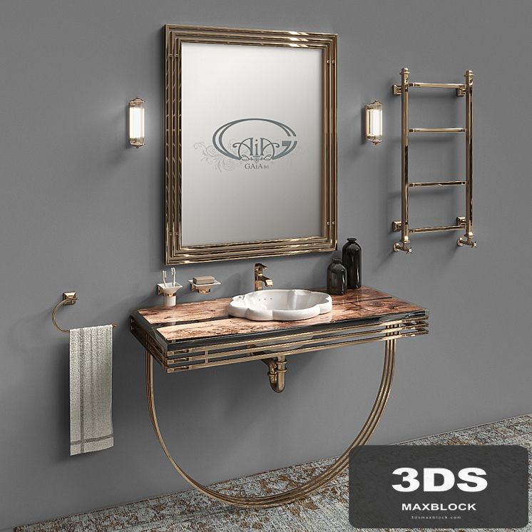 Set of furniture and sanitary ware for the bathroom Gaia Mobili # 4