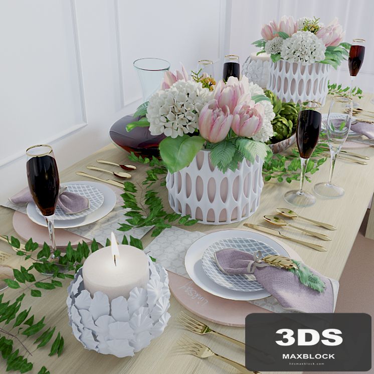 Table setting "spring"