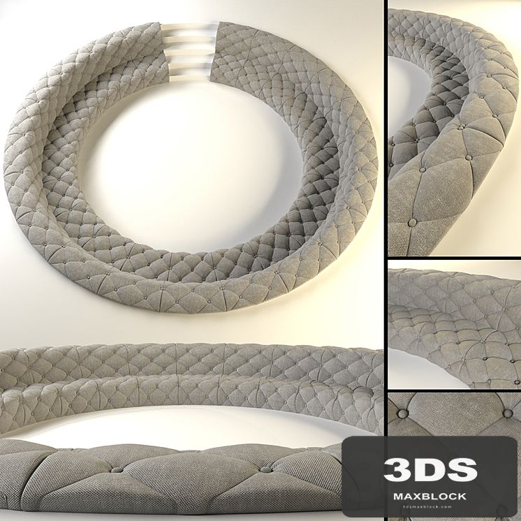 round couch built-in floor
