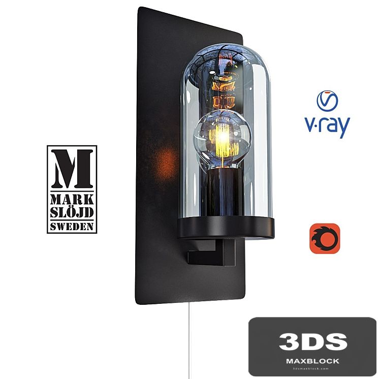 Model BARNABY, wall lamp from MARKSLOJD, Sweden.
