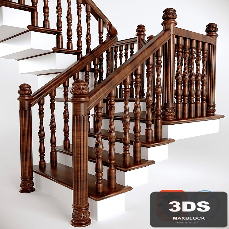 Wooden two-step ladder with a platform