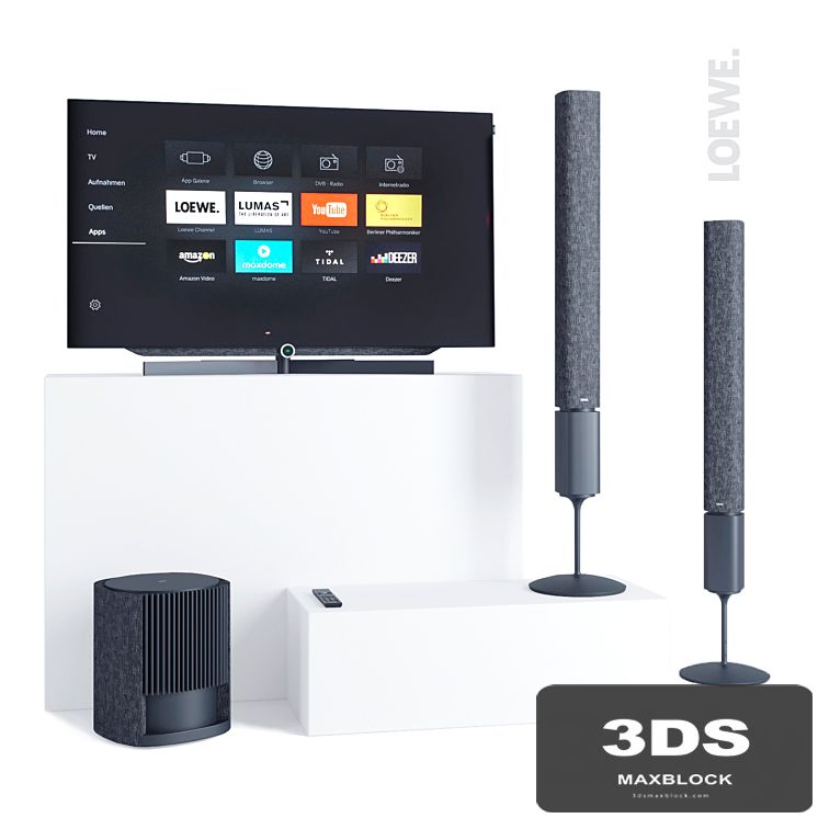 LOEWE TV set Bild 7.55 and speakers Klang 5
