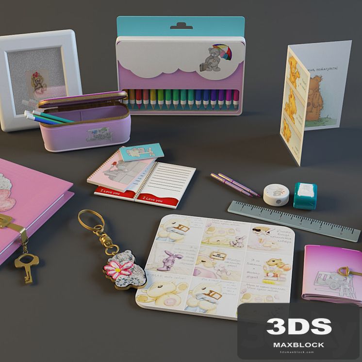 Teddy stationery set