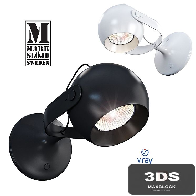 Model KLOT, wall lamp from MARKSLOJD, Sweden.