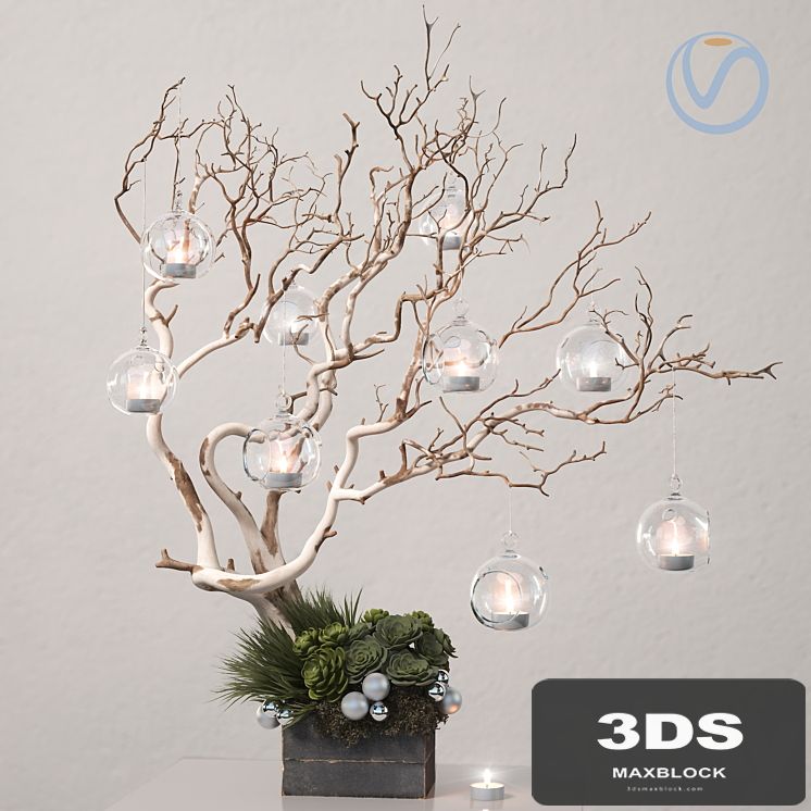 ikebana with candles