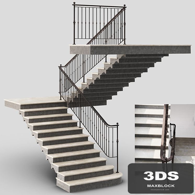 Classic Stair with Iron railing