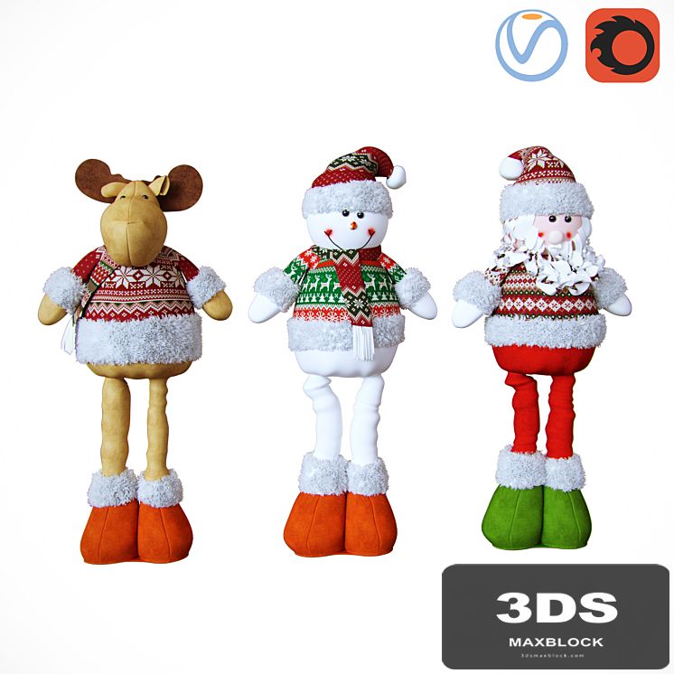 A set of Christmas toys