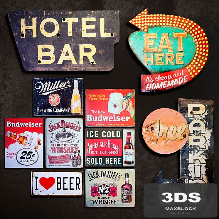 Metal Signs №8. Bar