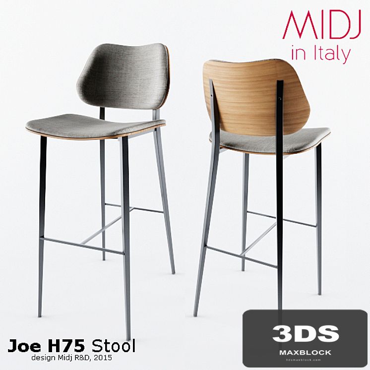 Joe H75 Stool by MIDJ in Italy