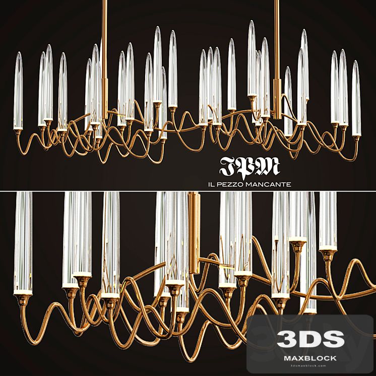 Il Pezzo 3 Long Chandelier