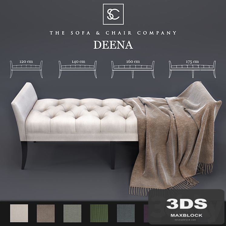 Ottoman Deena - The Sofa & Chair Company and Plaid