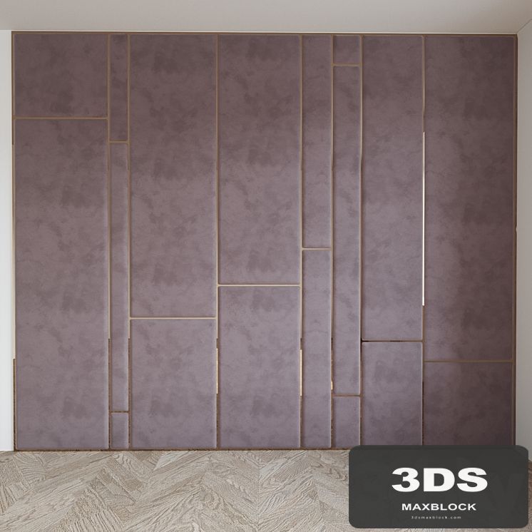 Upholstered dusty pink wall panel